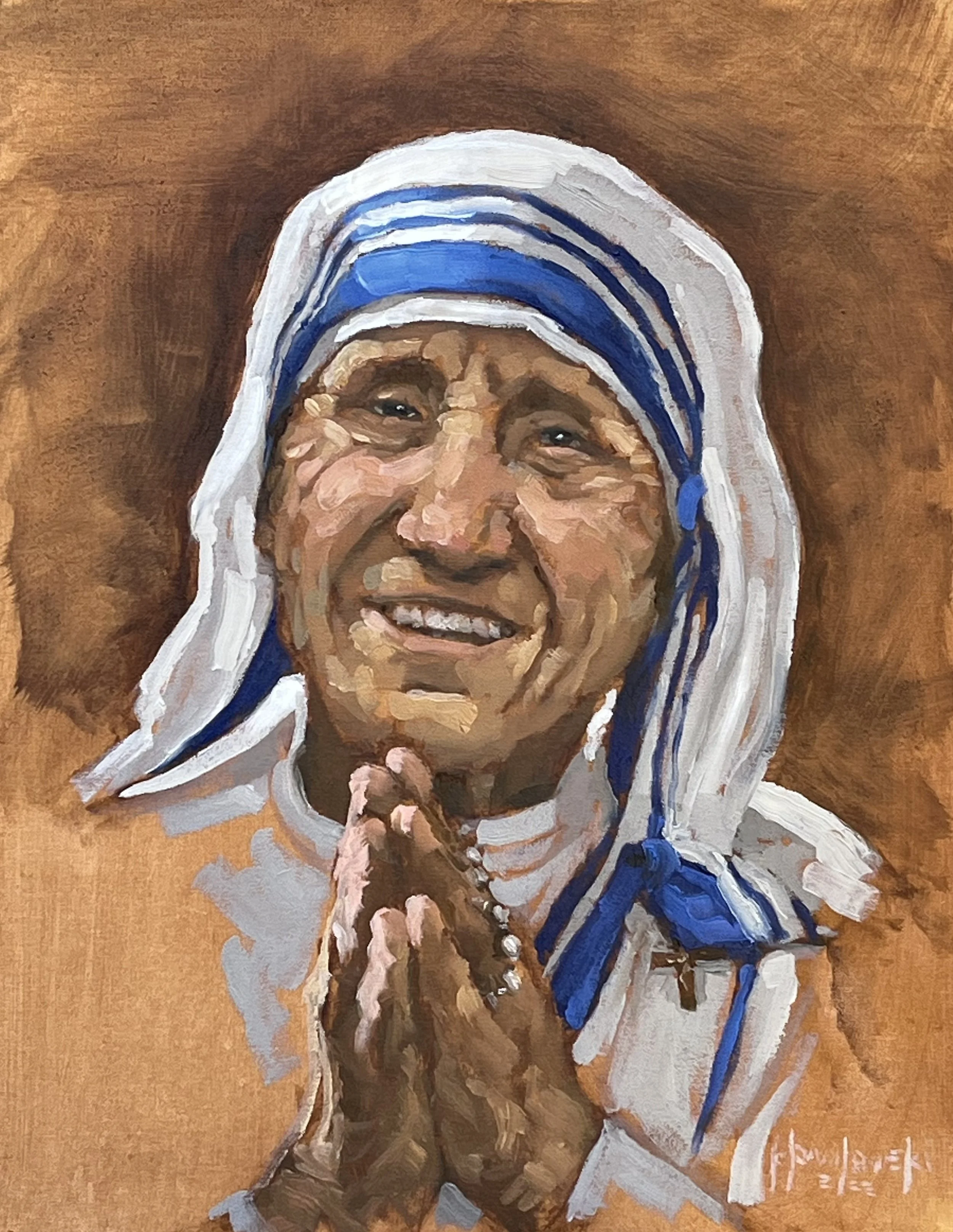 SELF/PORTRAIT　TERESA ENG　限定100部 プリント付き St. Mother Teresa Oil Painting — Paradise Found Studio